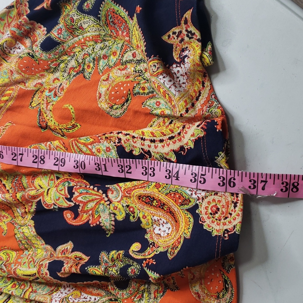 Lauren Ralph Lauren Fit and Flare Paisley JerseyKnit Midi Dress Size S Petite - Picture 11 of 15